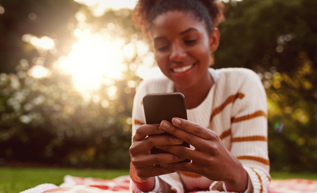 women using phone